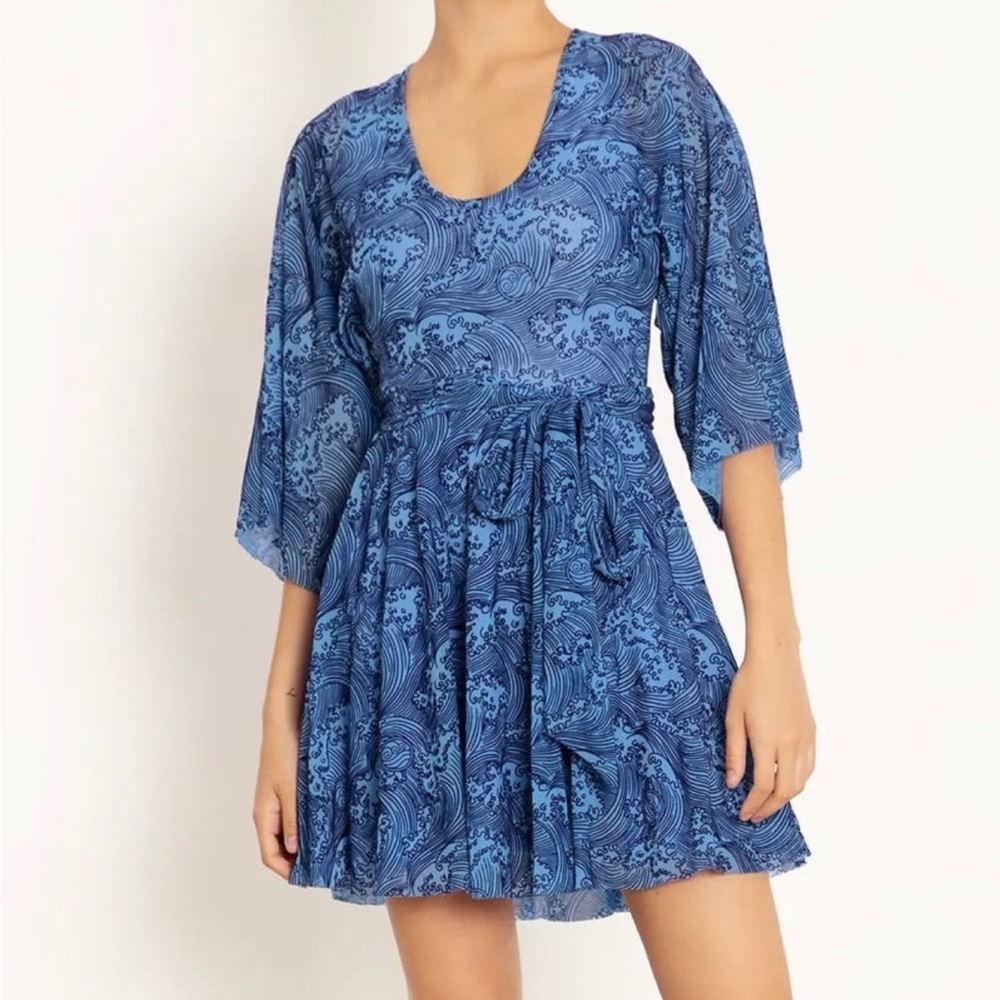 BM Waterbending Kimono mini dress